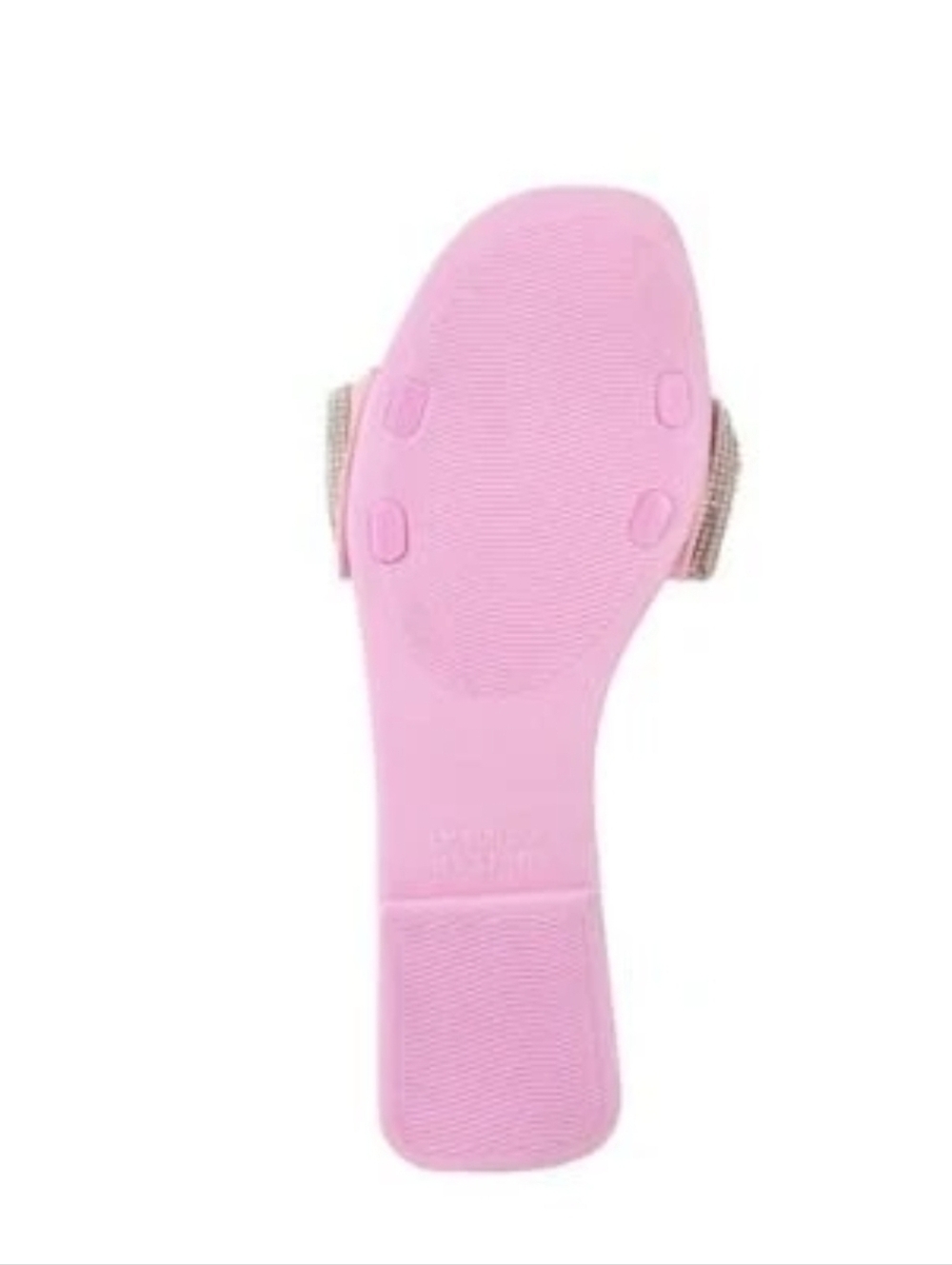 NWT JUICY COUTURE Pink Mixed Media Holly Pink Jeweled Bow Slide Sandal - Picture 5 of 9